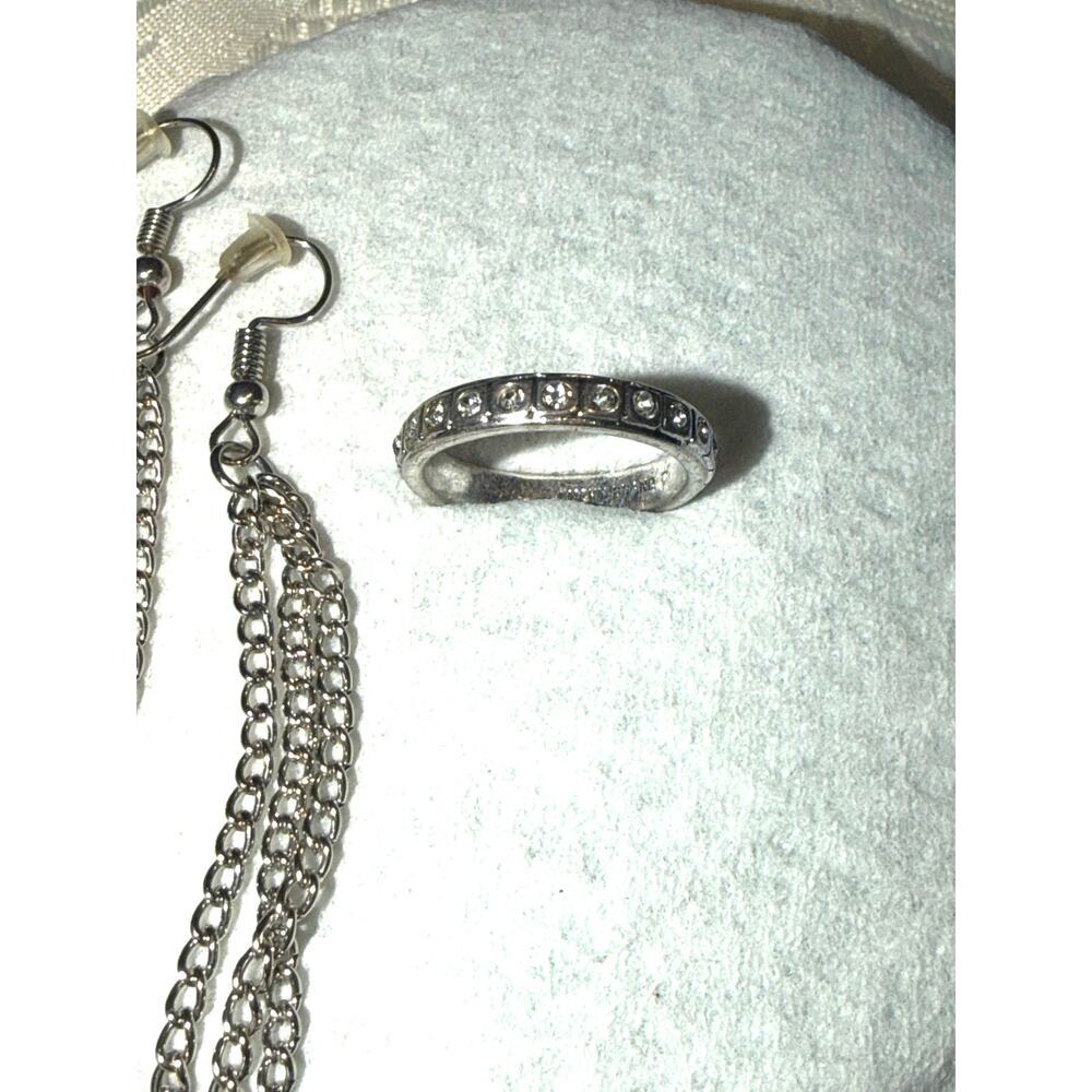 Blue Stack or Perfect Solo! Multi-Strand + Heart Pendant Set - Picture 3 of 5